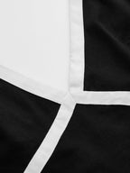 Relaxed Linen-Blend Mini Dress with Contrast Trim
