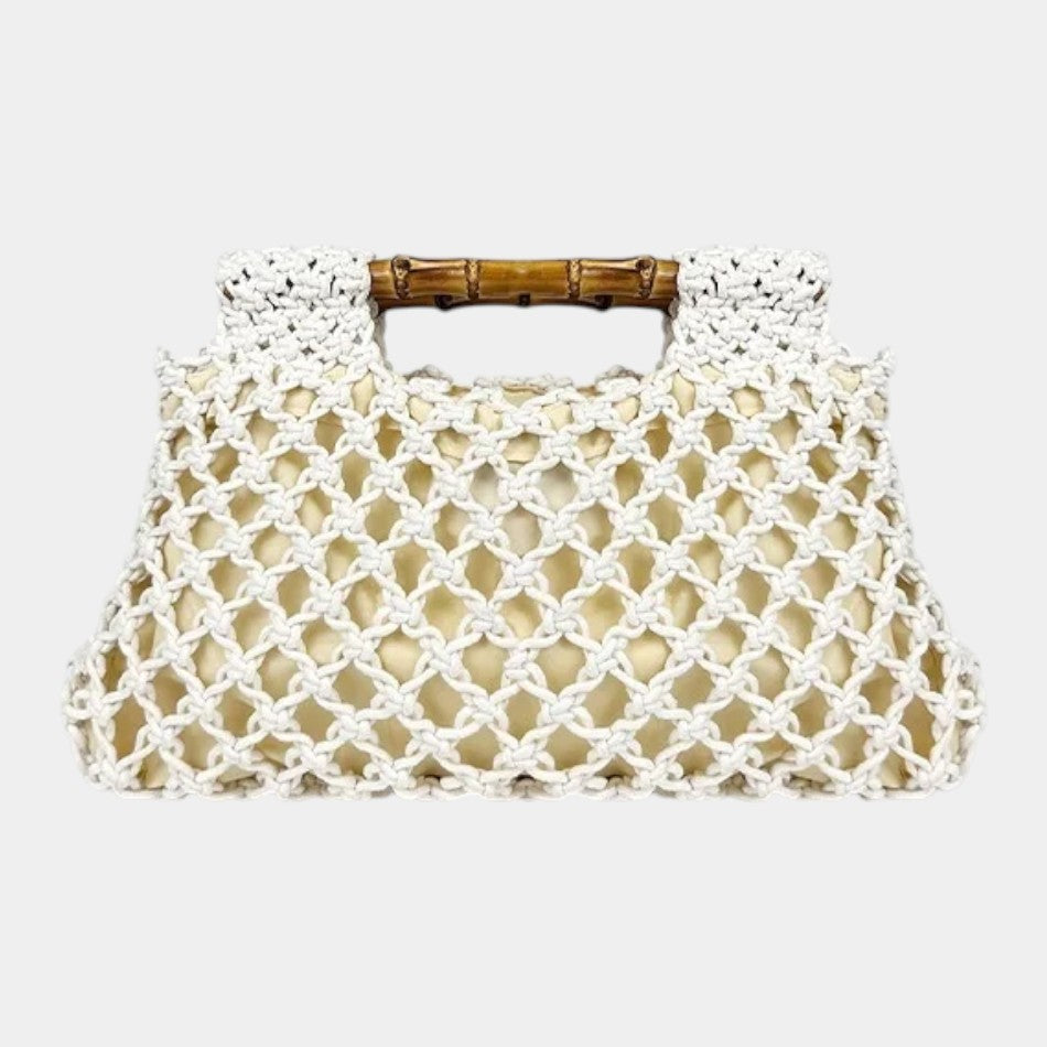 Bamboo Handle Small Bag