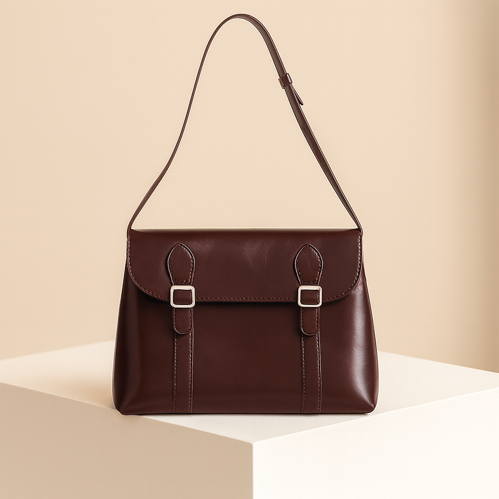 Ophélie | Vintage Burgundy Crossbody Bag