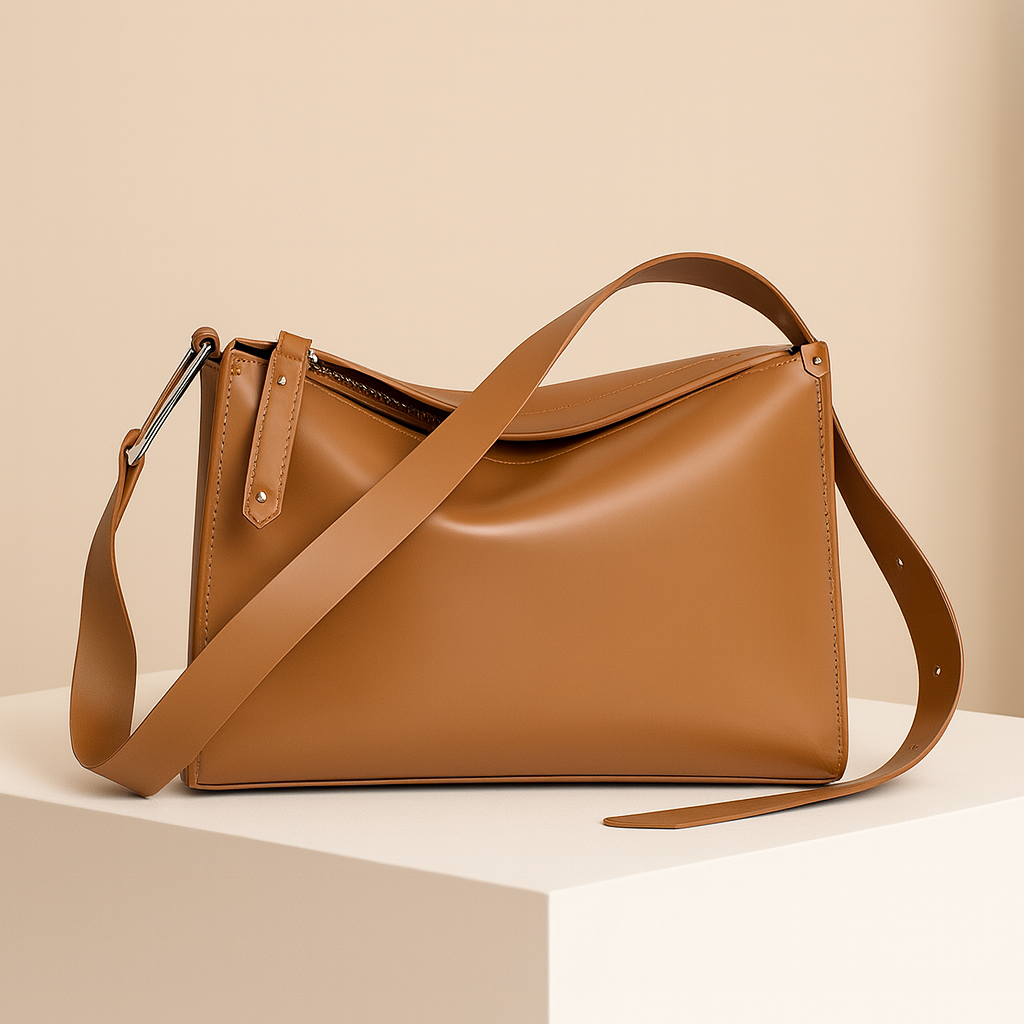 Hélène | Tan leather crossbody bag