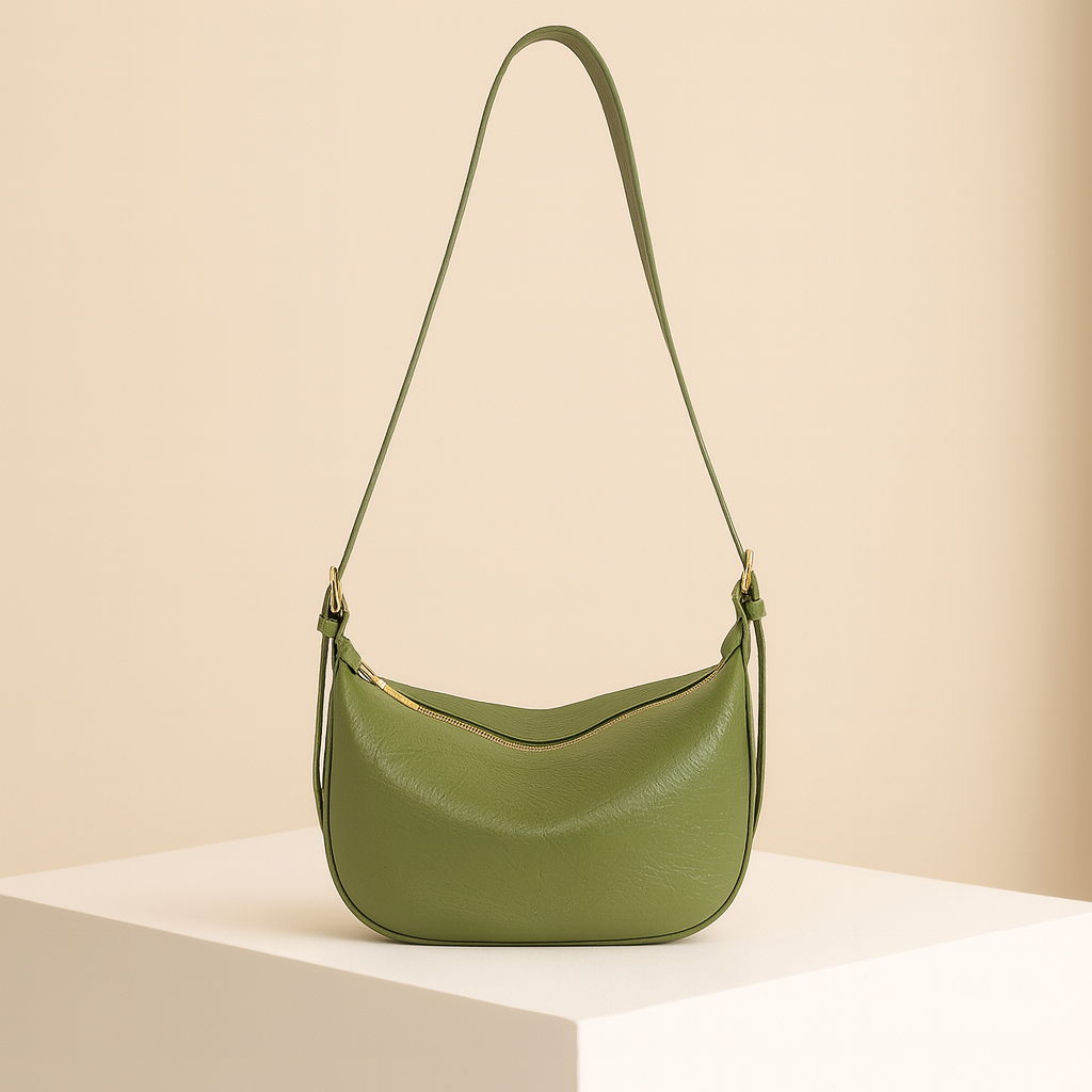 Garance | Leather Crescent Crossbody Bag