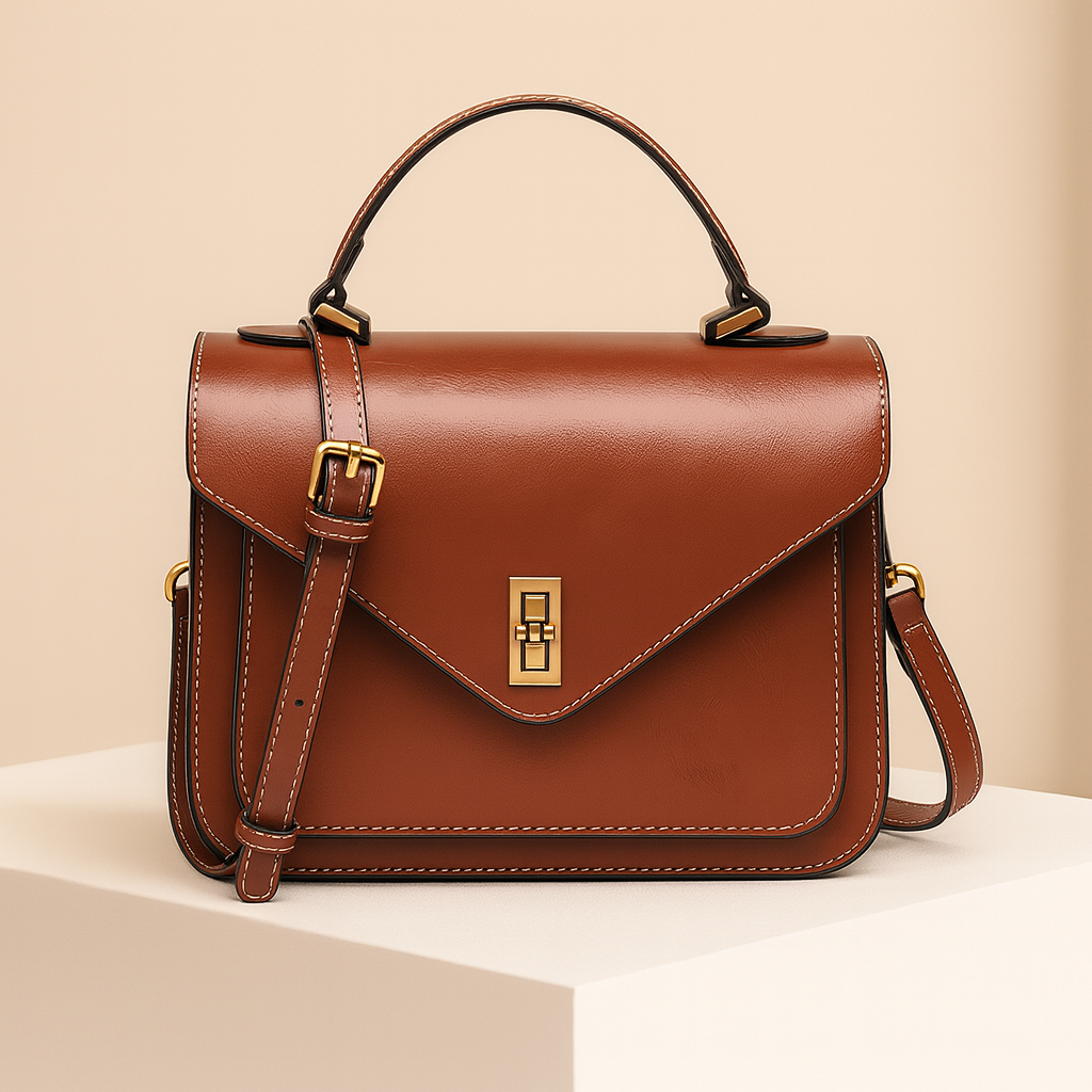 Élisa | Mini Brown Crossbody Bag