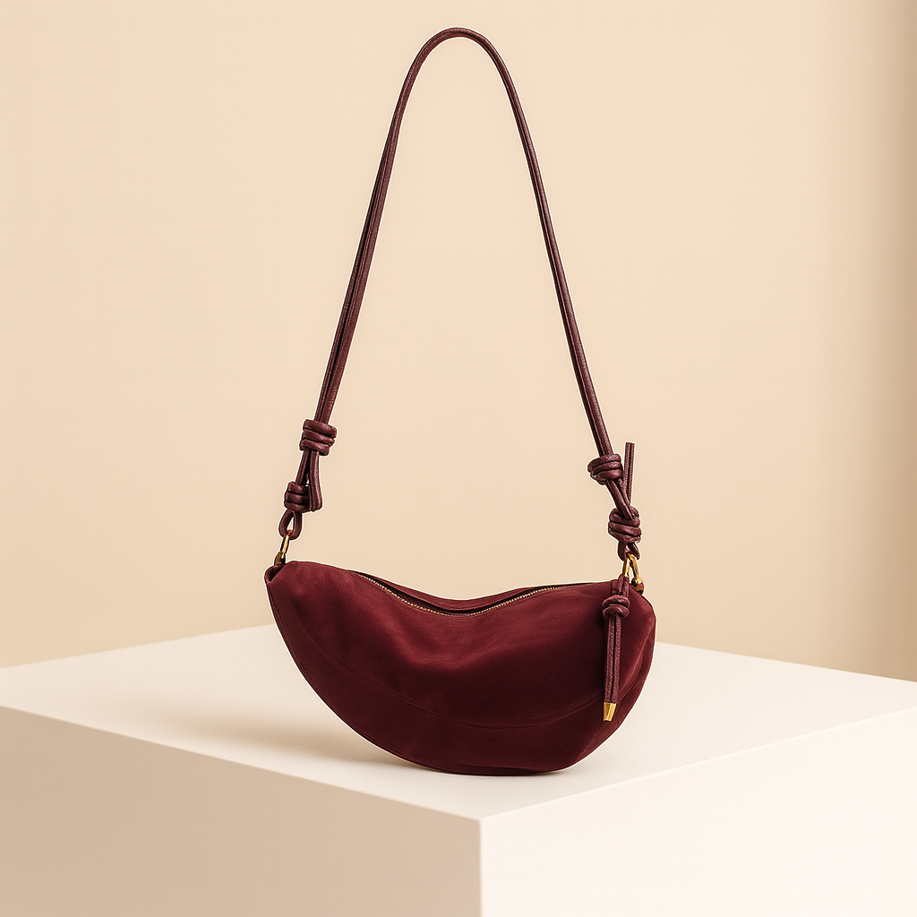 Aurélia | Burgundy Velvet Crossbody Bag