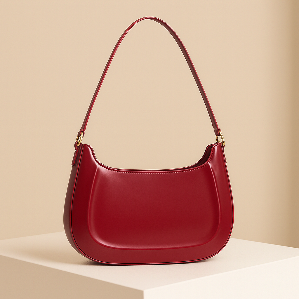 Gwladys | Burgundy Leather Crossbody Bag