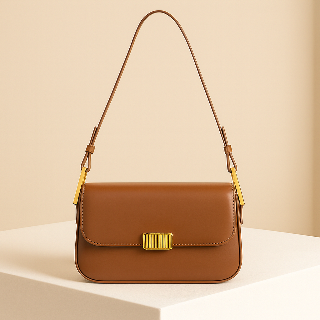 Thalia | Brown Leather Crossbody Bag