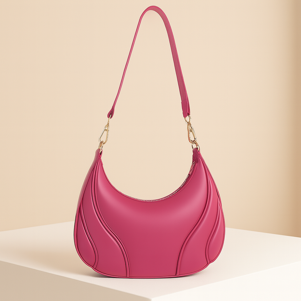 Rosa | Mini Pink Crescent Bag