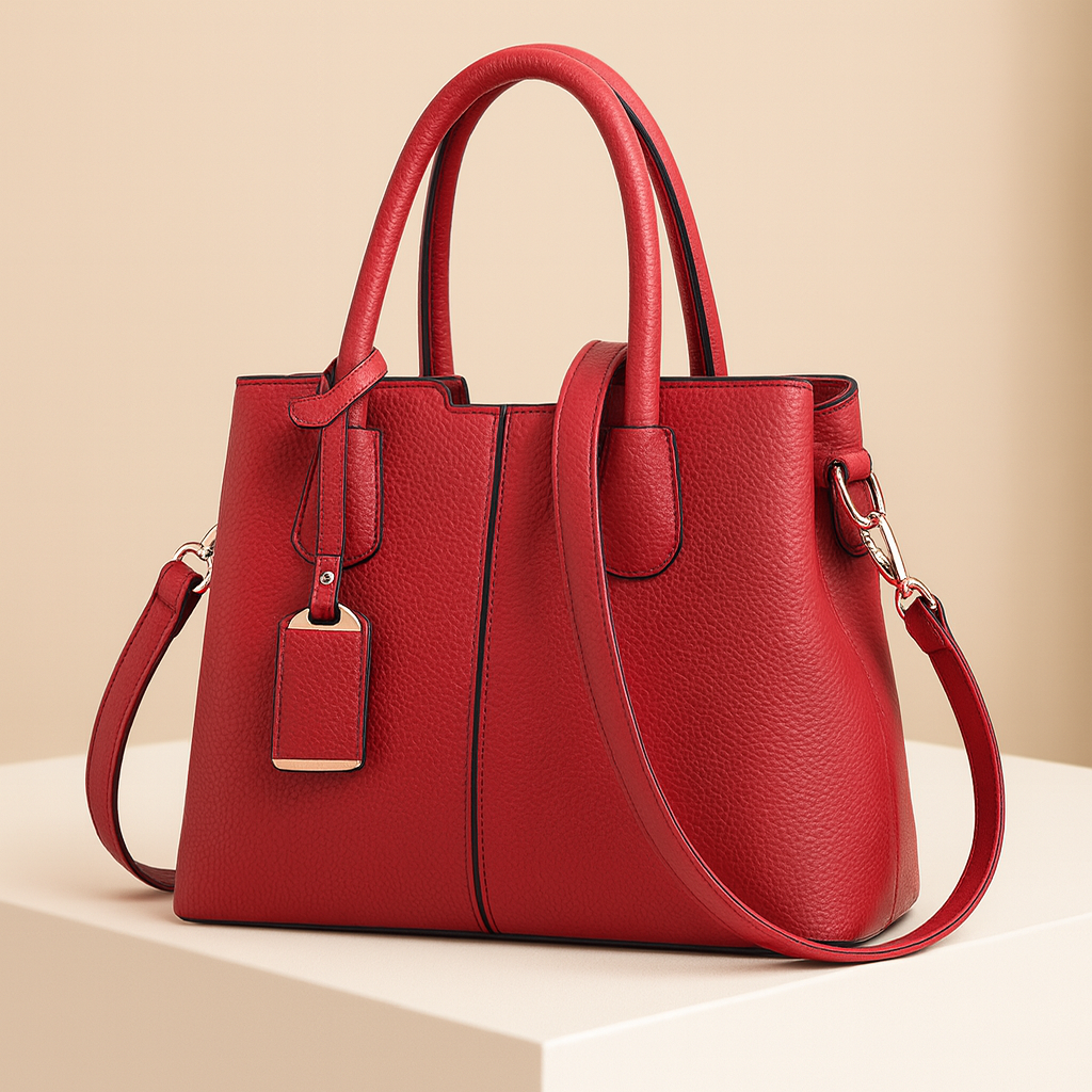 Flavie | Red Leather Crossbody Bag