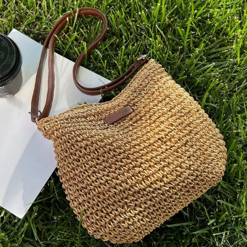 Straw Crossbody Shoulder Bag
