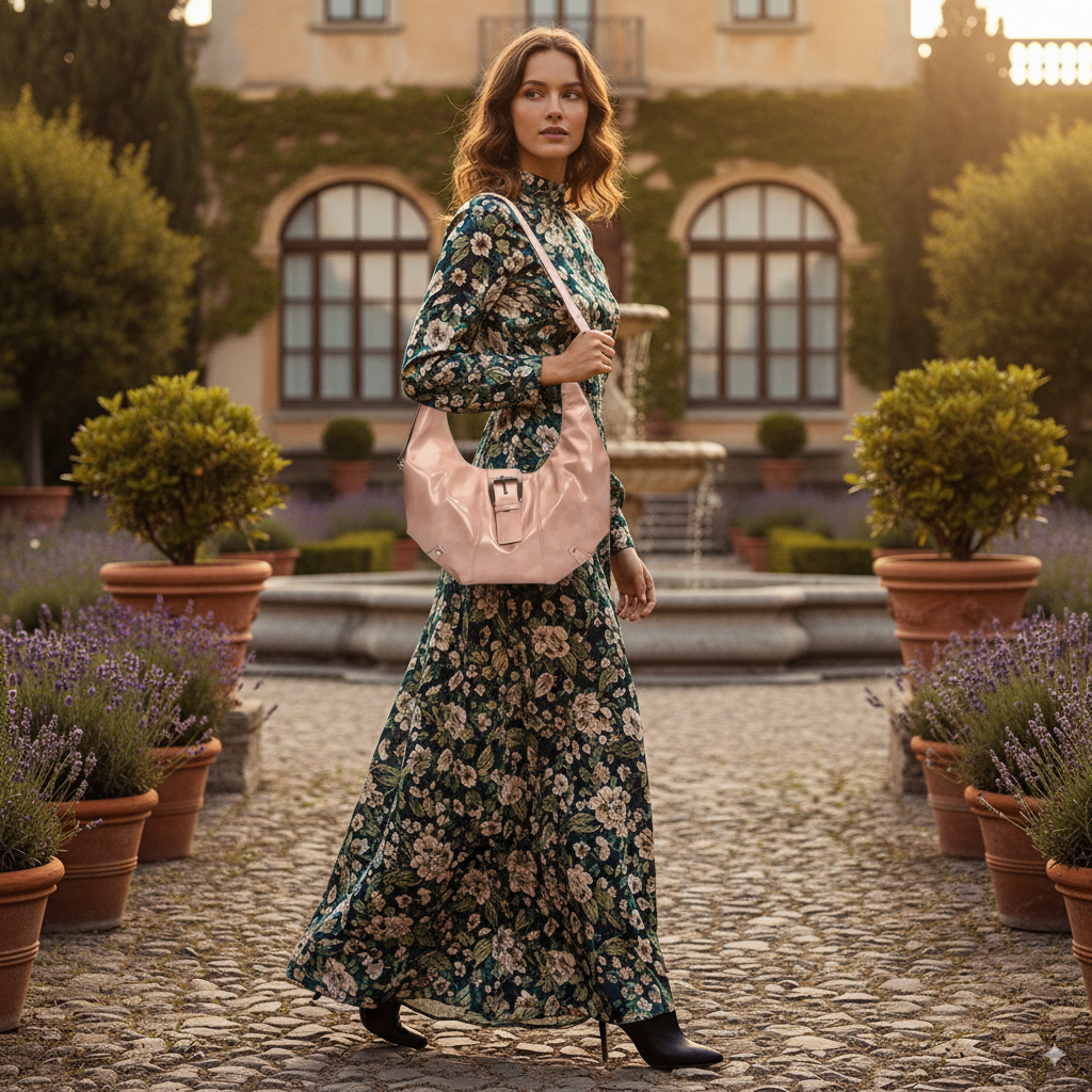 Léa | Pink Retro Crossbody Tote Bag