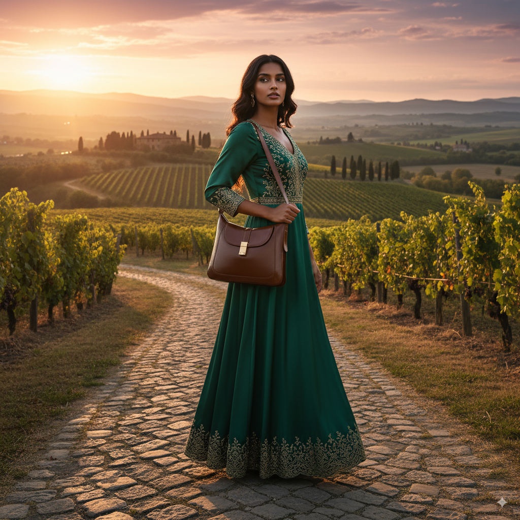 Auriane | Brown crossbody shoulder bag