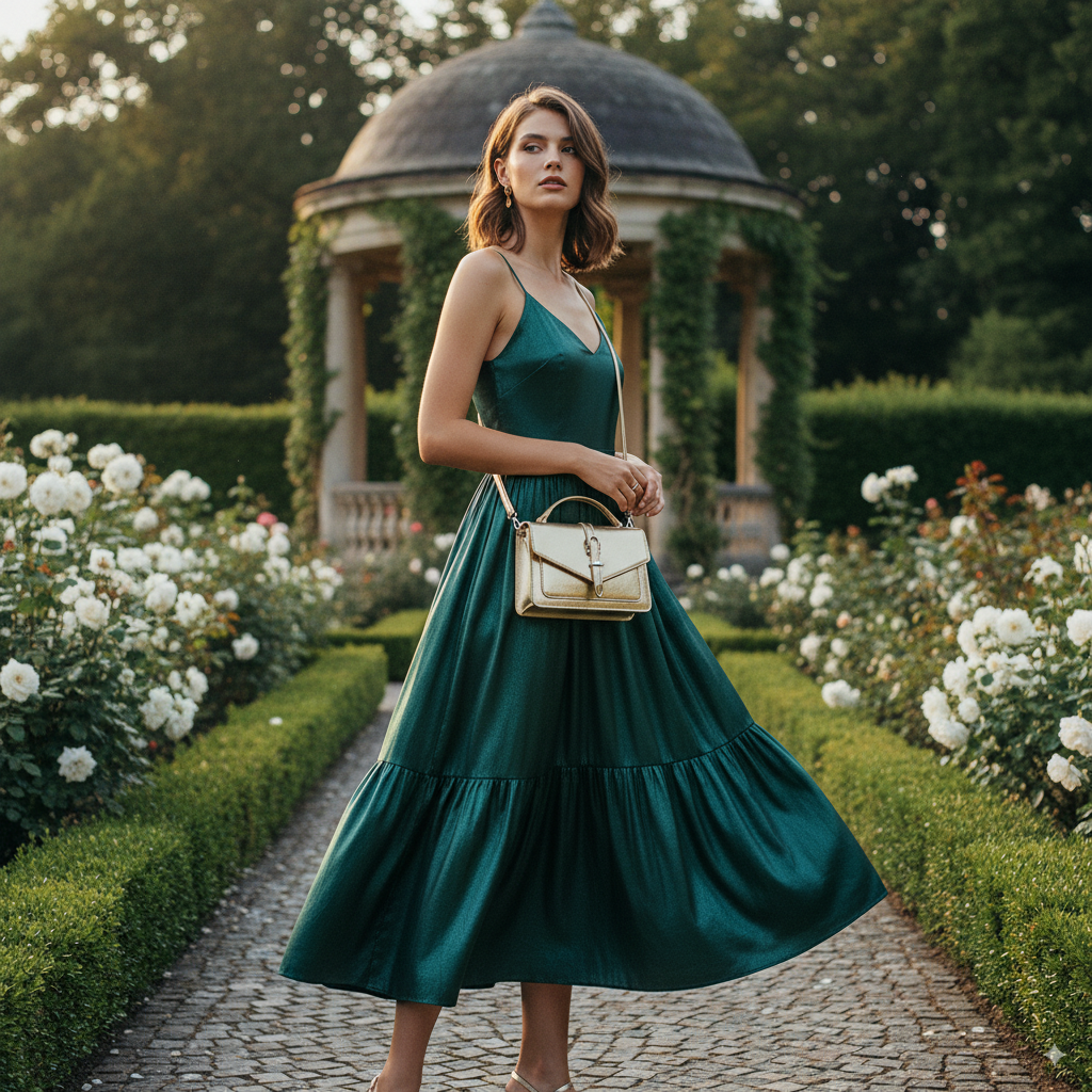 Léonie | Gold Crossbody Bag