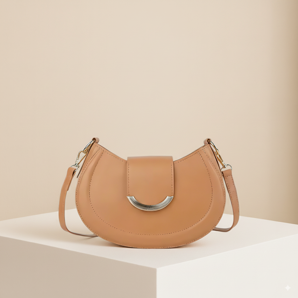 Catherine | Leather Crescent Crossbody Bag