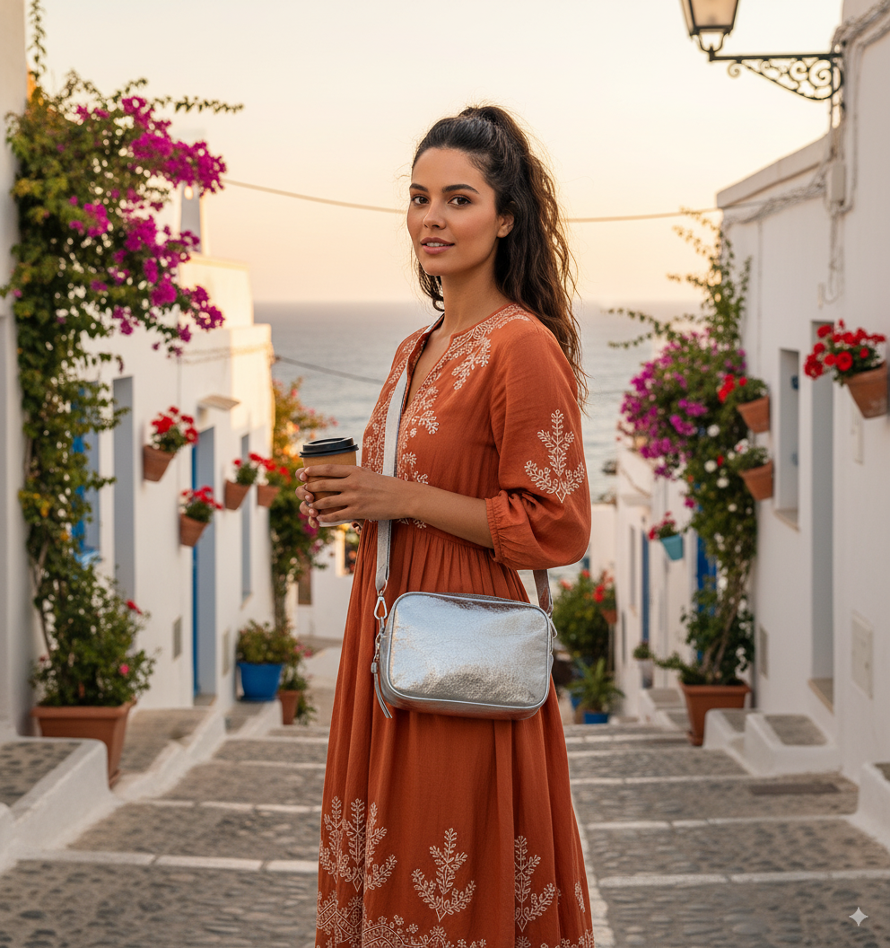 Bénédicte | Mini silver crossbody bag