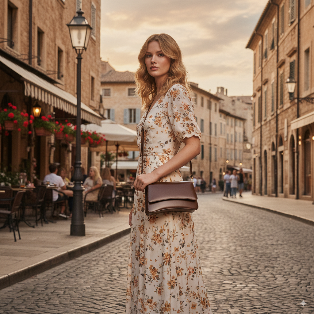 Joséphine | Brown Leather Crossbody Bag