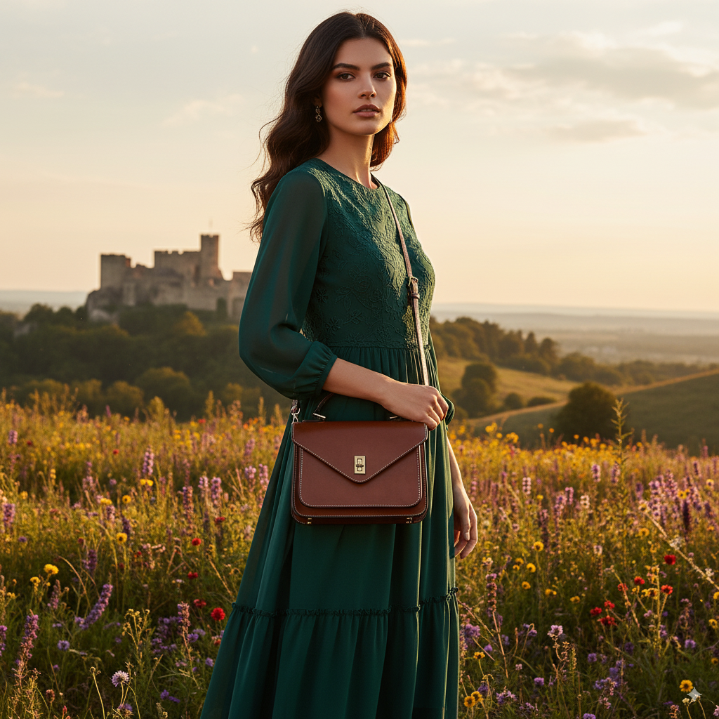 Élisa | Mini Brown Crossbody Bag