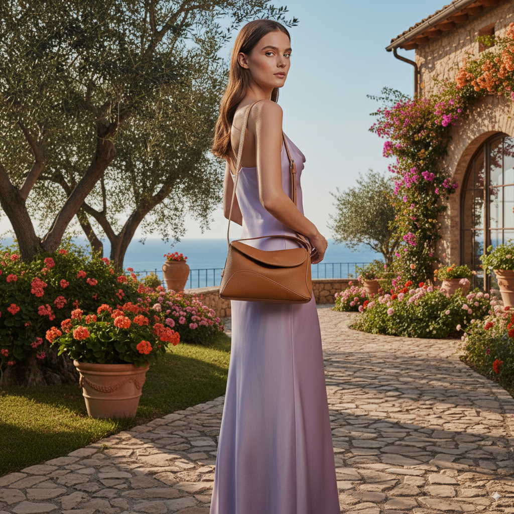 Carole | Tan leather crossbody bag