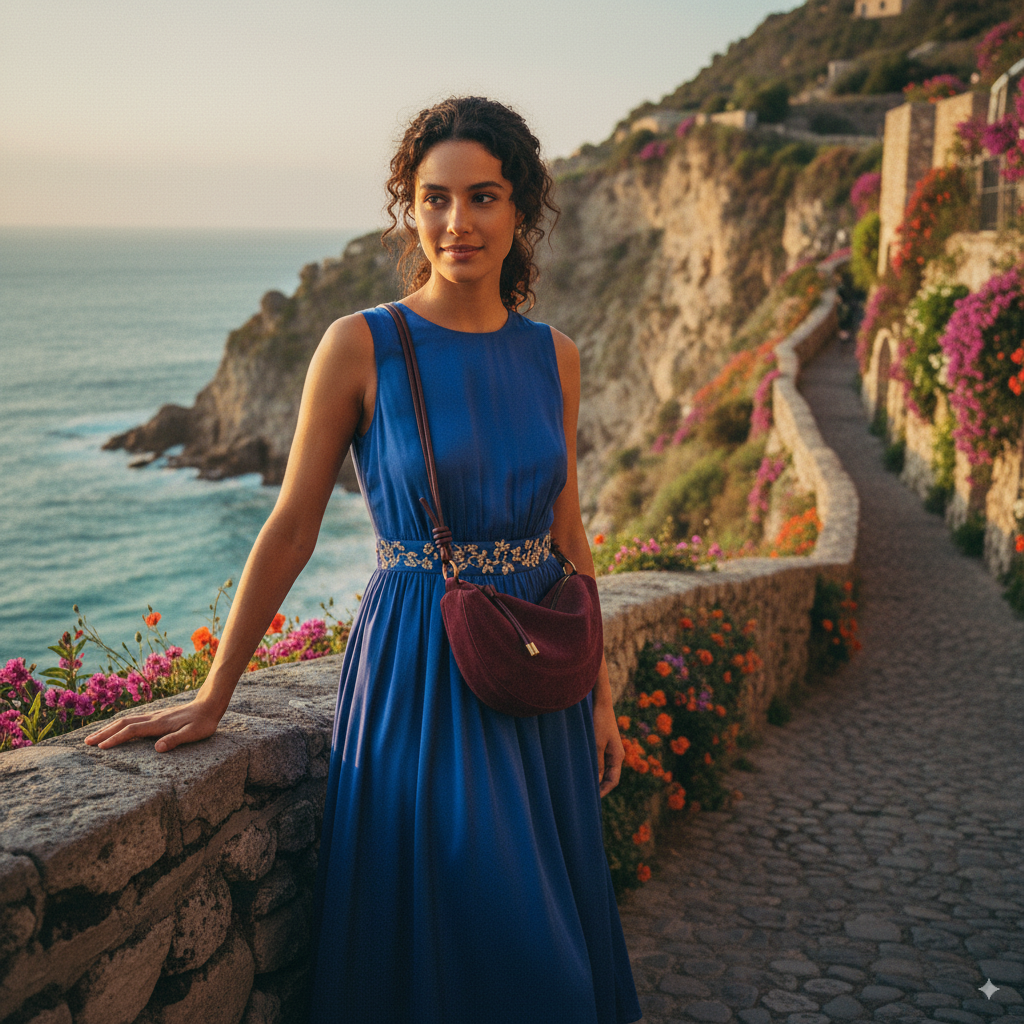 Aurélia | Burgundy Velvet Crossbody Bag