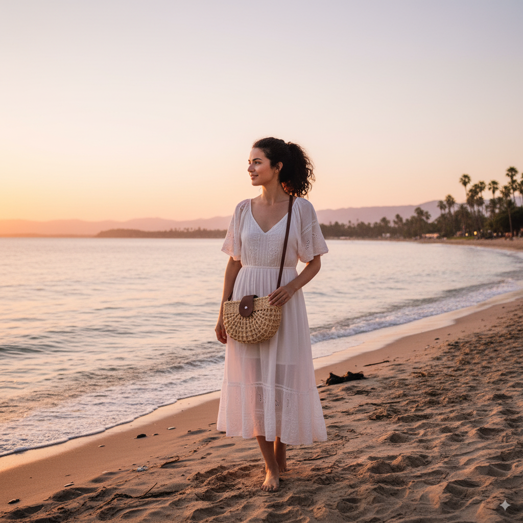 Aurore | Straw Crescent Crossbody Bag