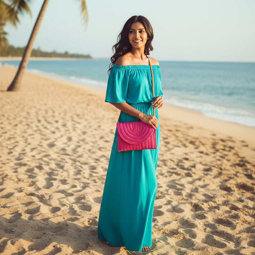 Laurence | Pink Straw Crossbody Bag