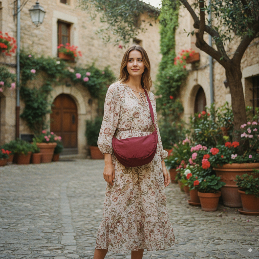 Yvette | Burgundy Crossbody Bag