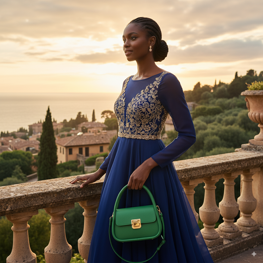 Violette | Green Leather Crossbody Bag