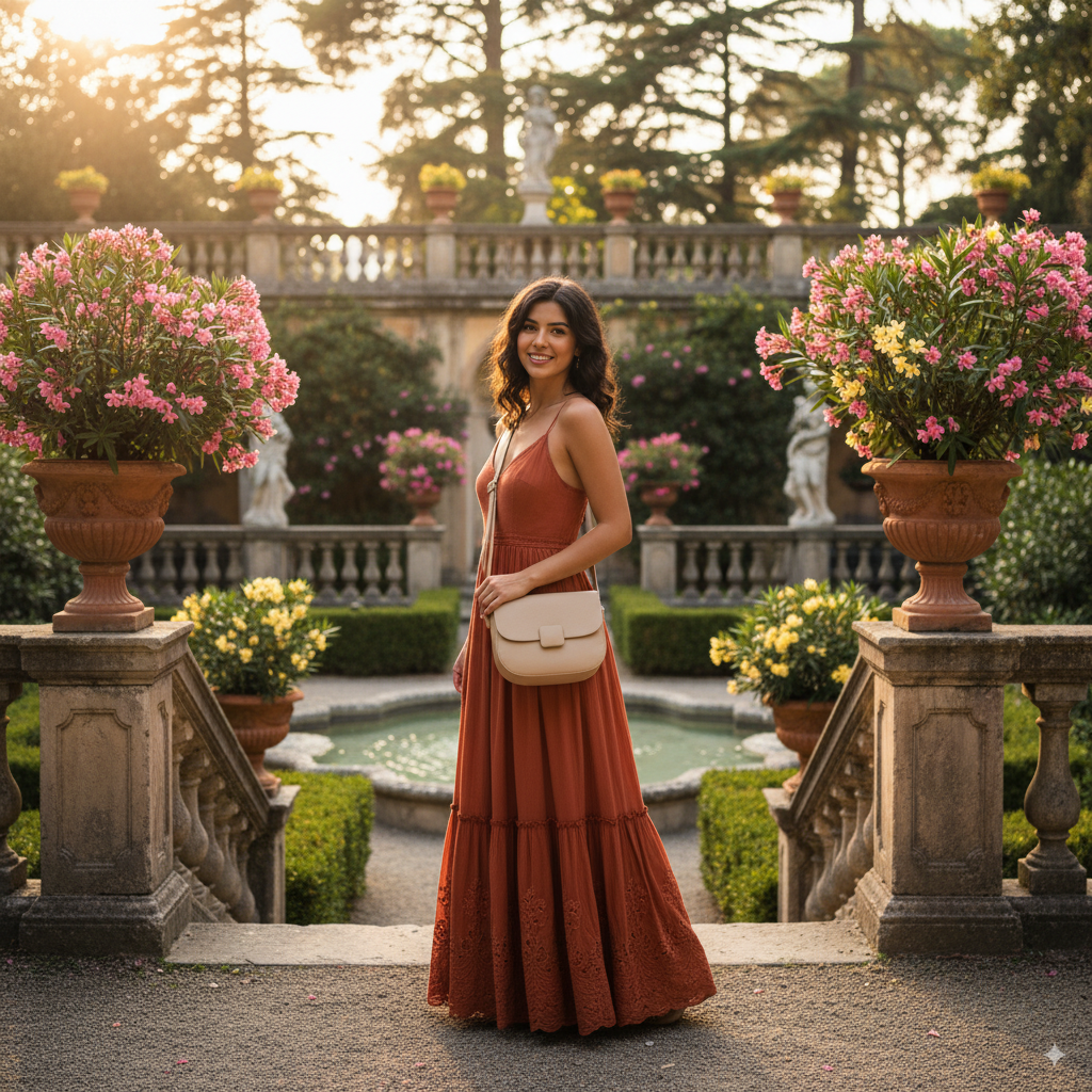 Nour | Beige Leather Crossbody Bag