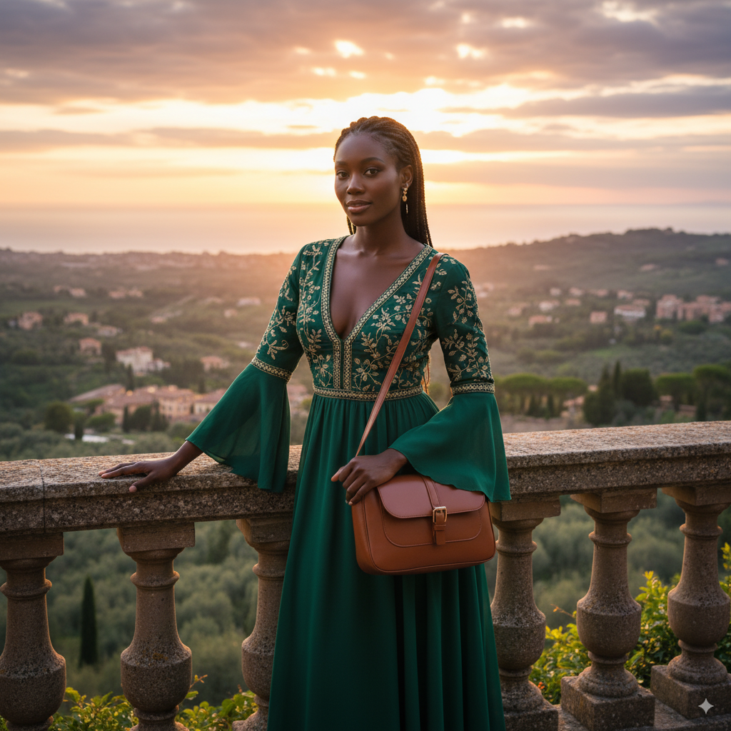 Elif | Brown Leather Crossbody Bag