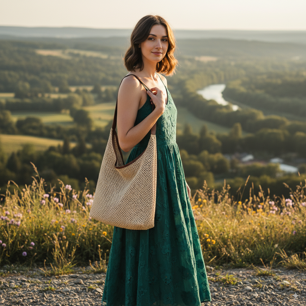 Léontine | Straw Shoulder Crossbody Bag