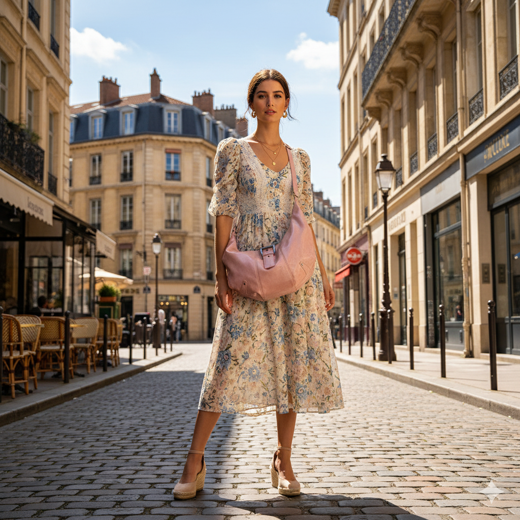 Léa | Pink Retro Crossbody Tote Bag