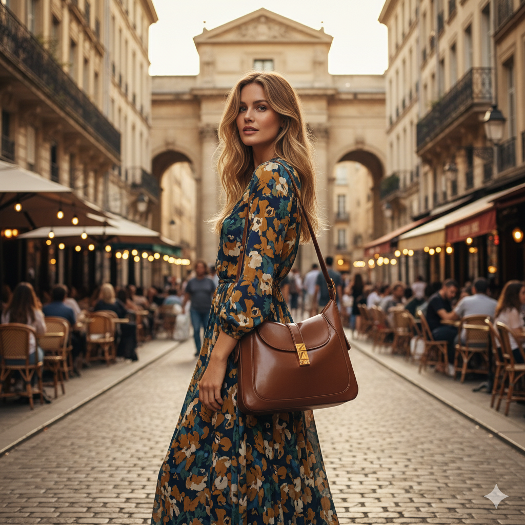 Auriane | Brown crossbody shoulder bag