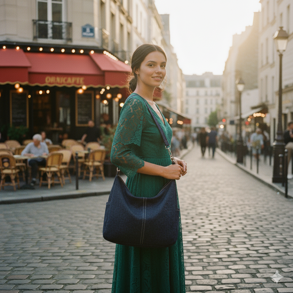 Héloïse | Denim Crossbody Shoulder Bag