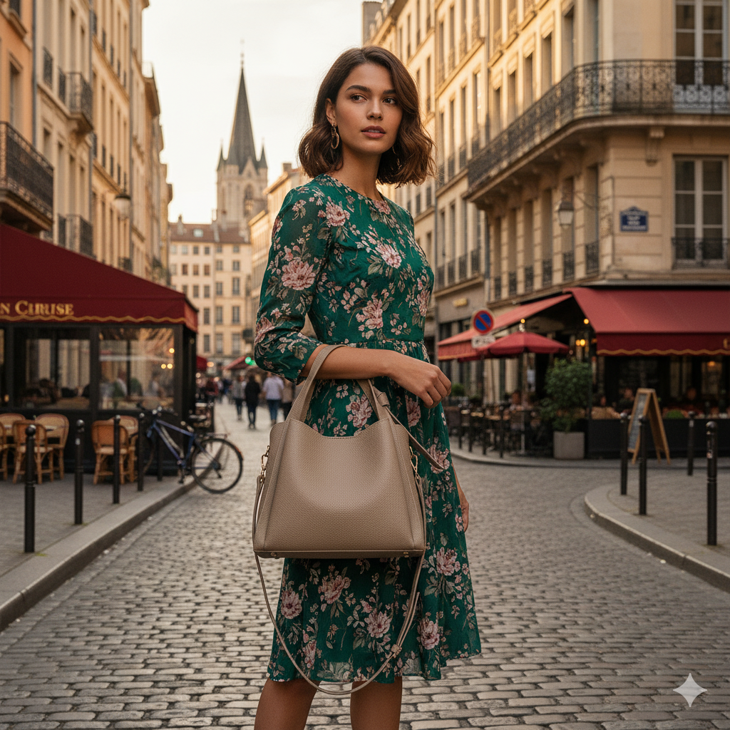 Stéphania | Leather Bucket Crossbody Bag