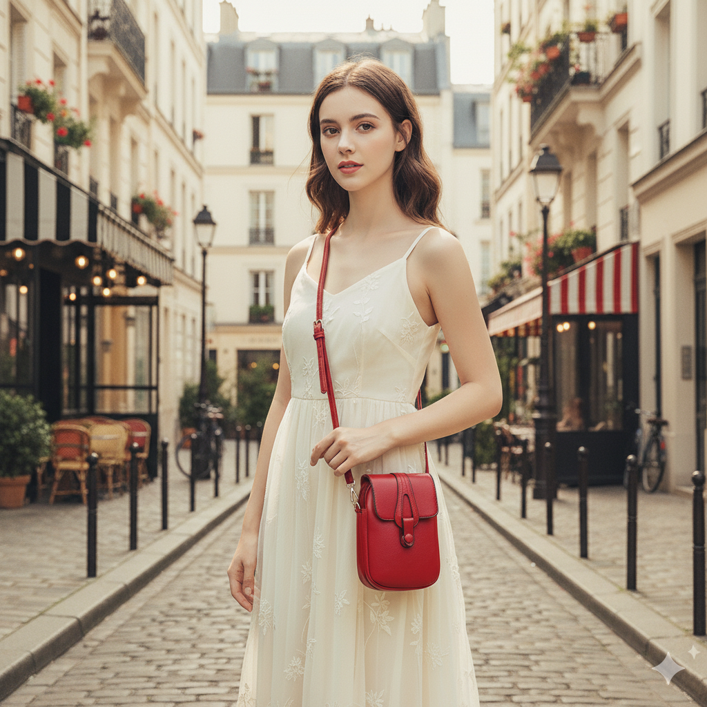 Yamina | Mini Red Crossbody Bag
