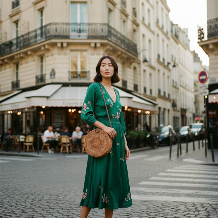 Lauriane | Mini straw crossbody bag