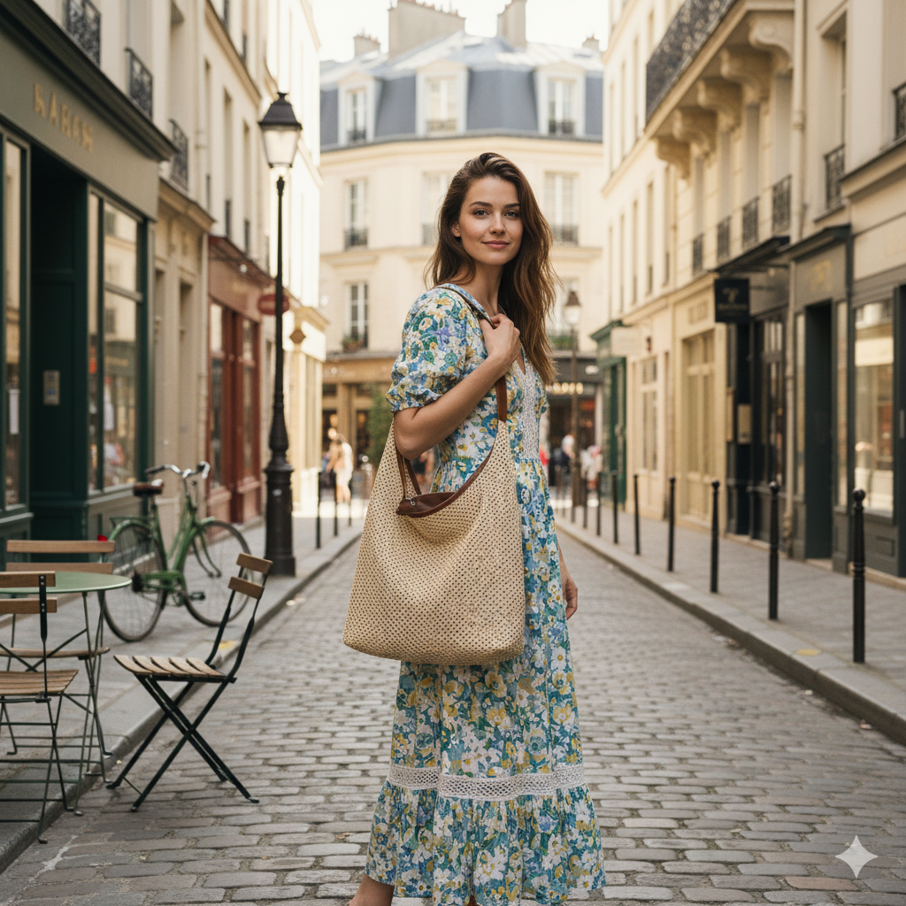 Léontine | Straw Shoulder Crossbody Bag