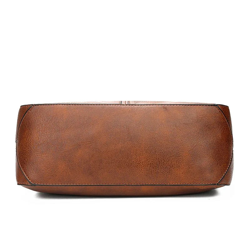 Najat | Brown Leather Crossbody Bag