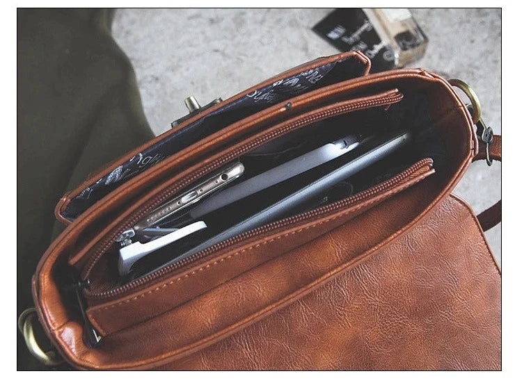 Gabrielle | Vintage Brown Crossbody Bag