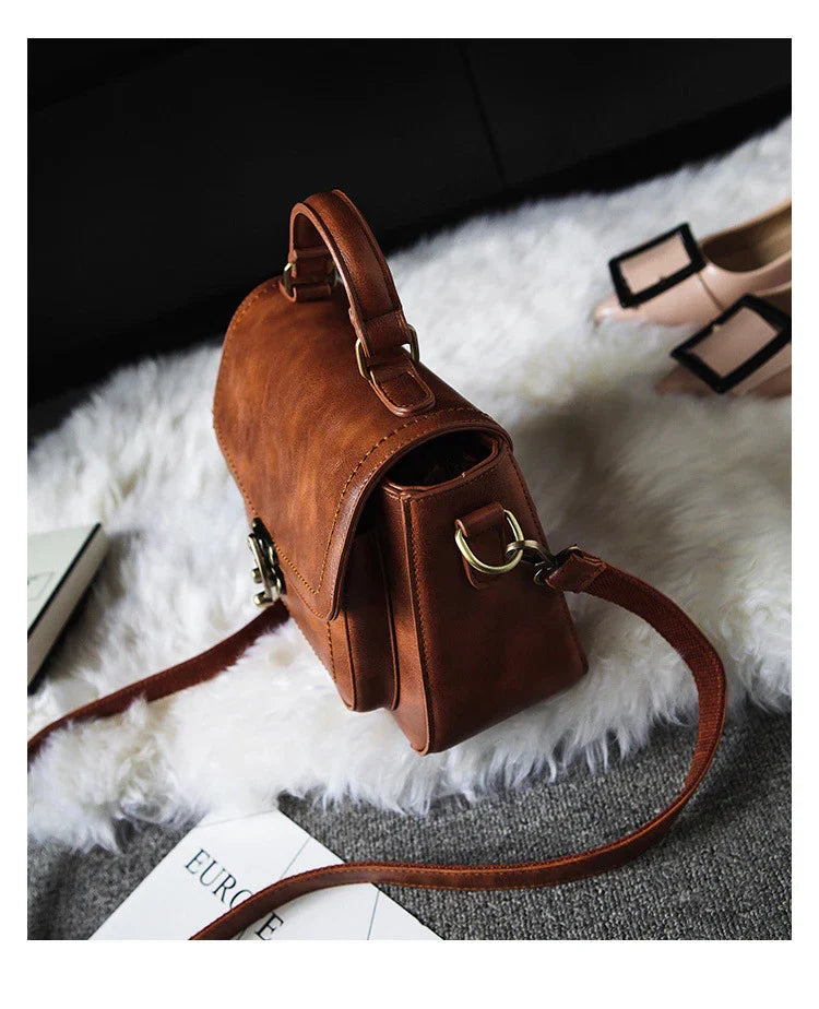 Gabrielle | Vintage Brown Crossbody Bag
