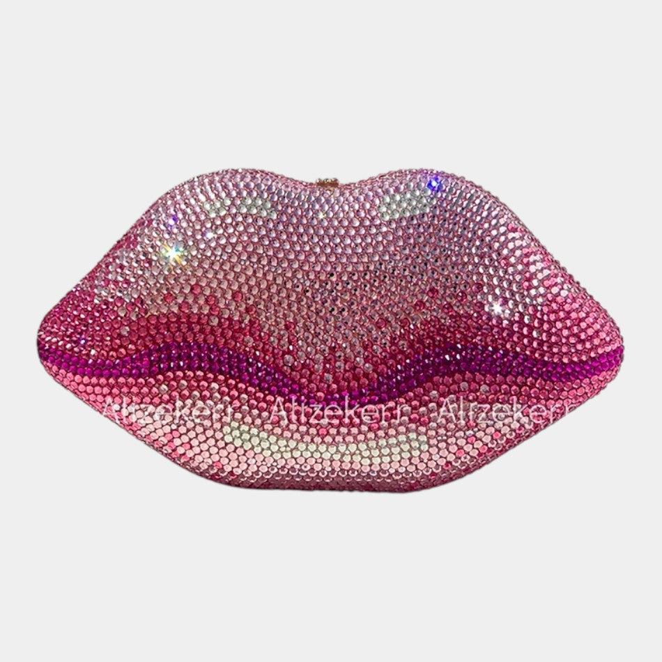 Lips Crystal Evening Handbag