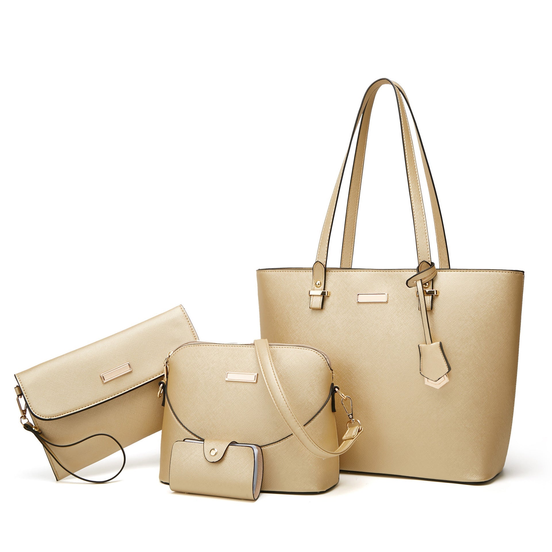 Set of leather shoulder bags