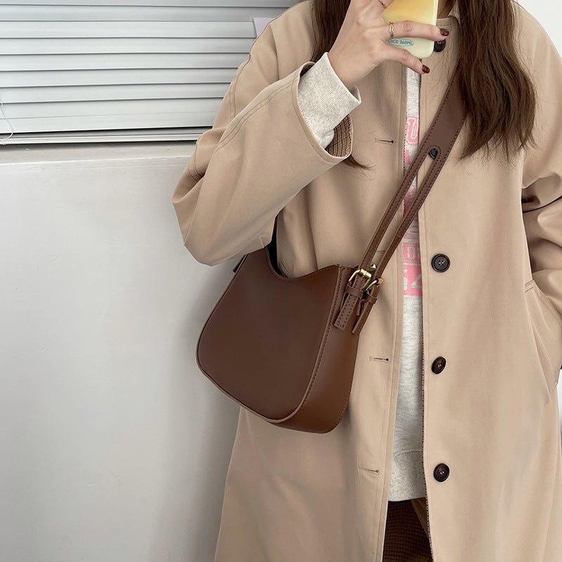 Crescent Leather Crossbody Bag