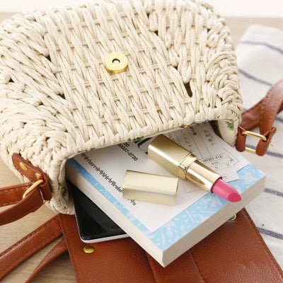 Mini straw crossbody bag