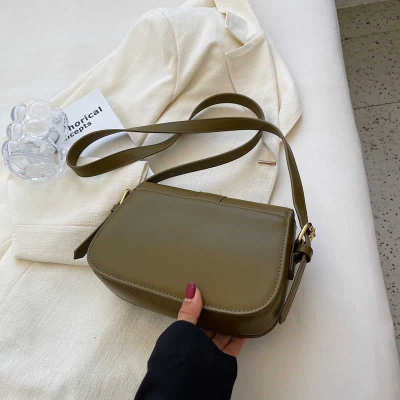 Khaki Crossbody Shoulder Bag