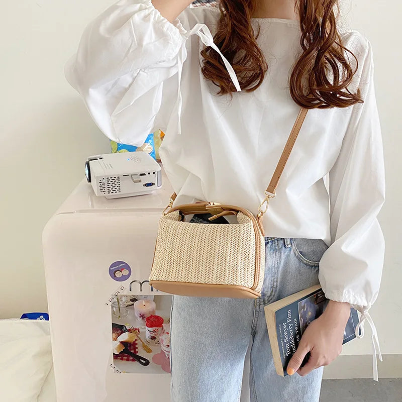 Mini Straw Crossbody Bag