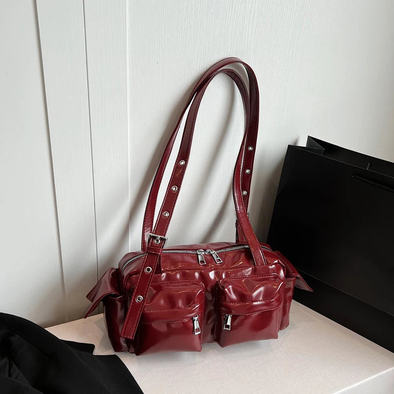 Céline | Yellow Multi-pocket Korean Shoulder Bag