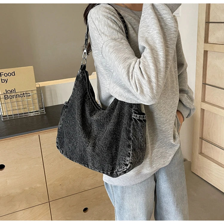 Denim Crossbody Shoulder Bag