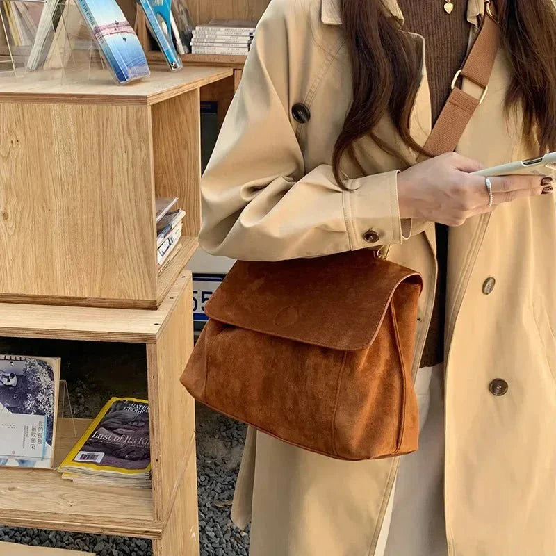 Suede Crossbody Bag