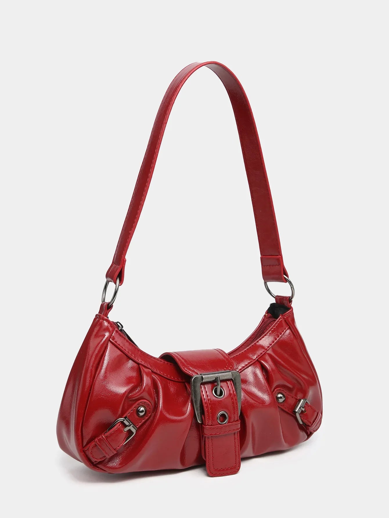 Vintage Red Crescent Bag