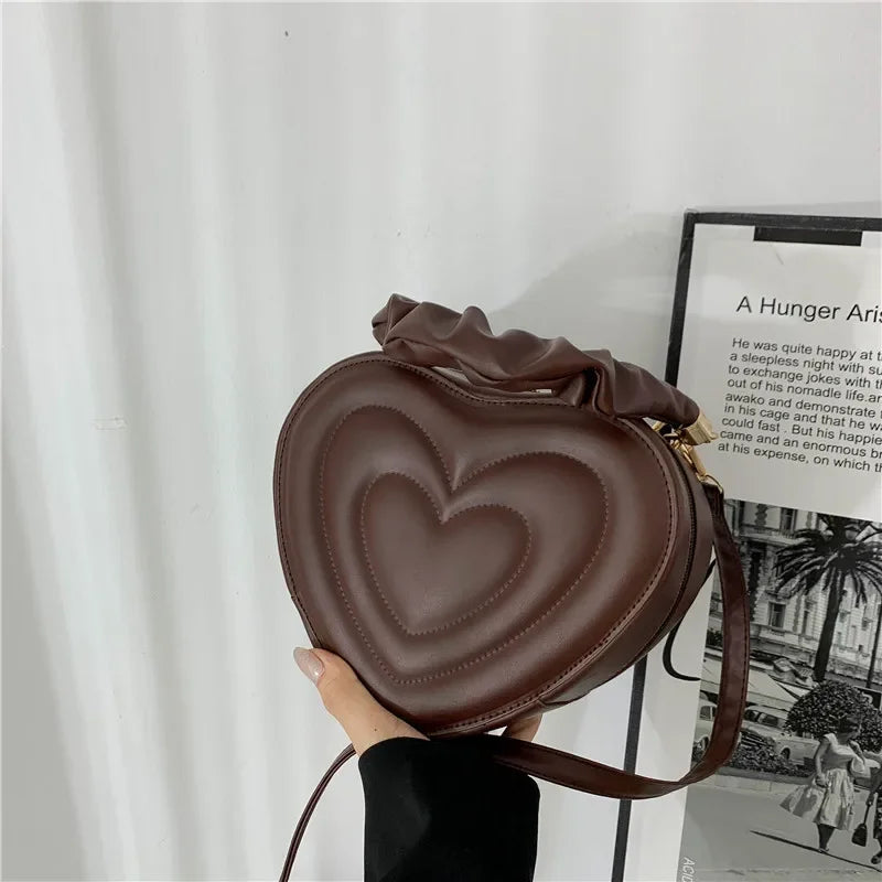 Hawa | Heart-shaped Leather Crossbody Bag
