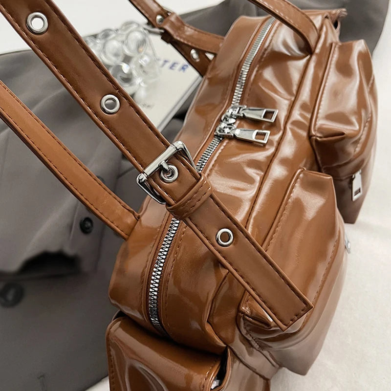 Céline | Yellow Multi-pocket Korean Shoulder Bag